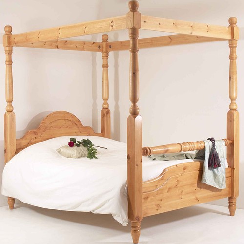 Classic solid pine bed frame - pine,