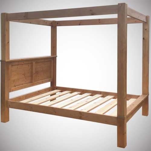 Chunky panel solid pine bed - panel,