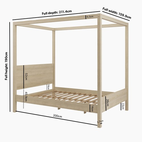 King size four poster - size,