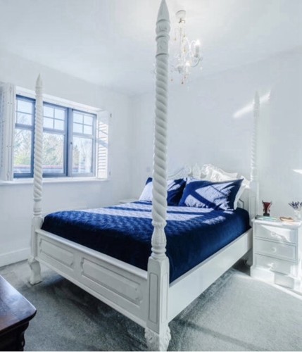 King size four poster white - king,