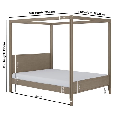 King size four poster bed - king,